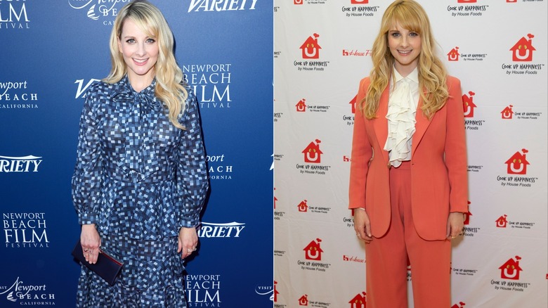 Melissa Rauch in pantsuit