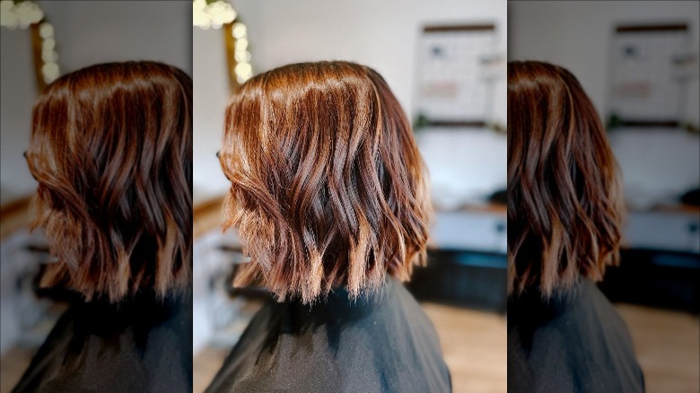 Woman at the hair salon