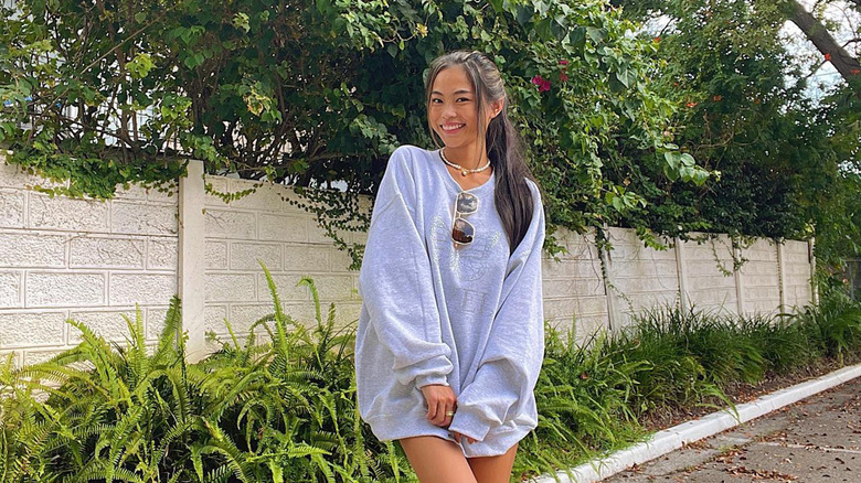 Gray oversized sweatshirt