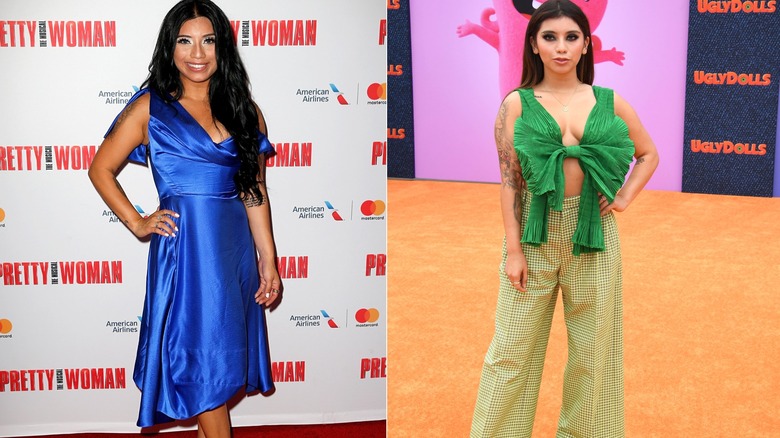 Kirstin Maldonado wearing bright and bold colors to red carpet events in 2018 and 2019.