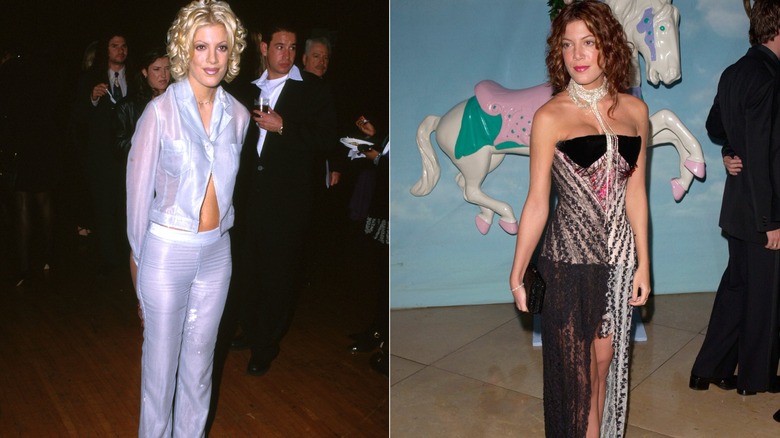 Tori Spelling in '90s style