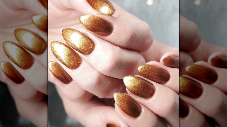 Copper chrome manicure