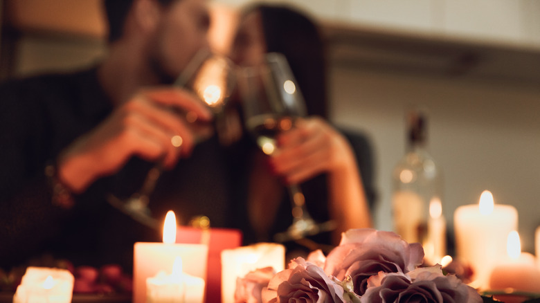 Couple at a romantic dinner