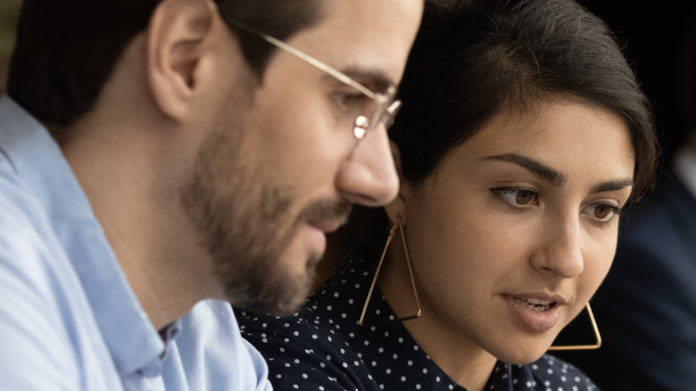 woman talking with her boss