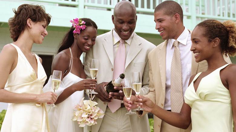 Bridal party at wedding