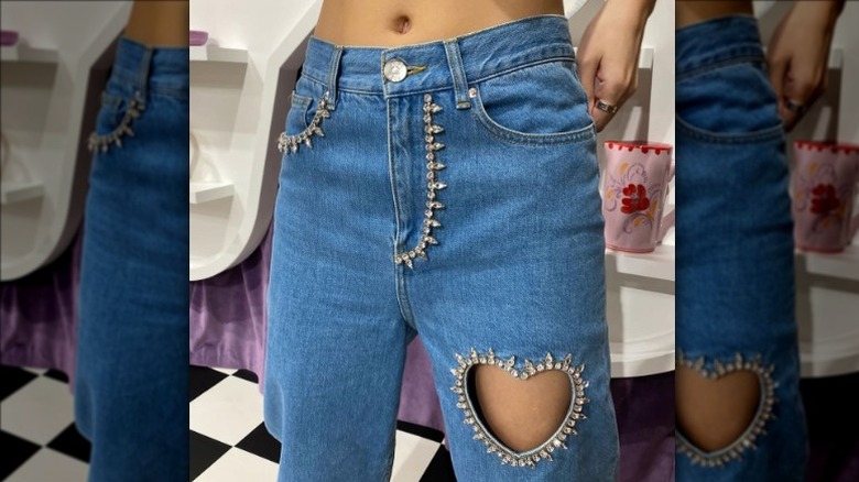 cutout jeans