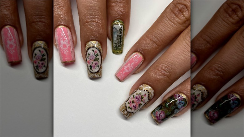 nails with embroidery designs