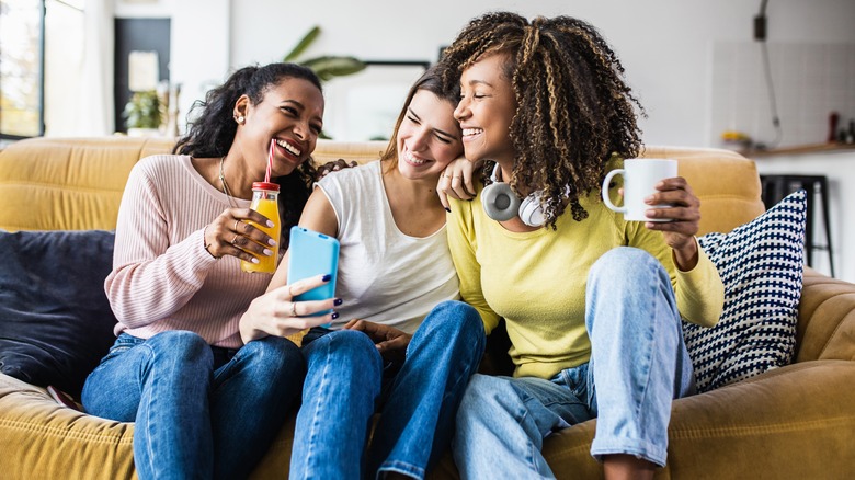 Women having coffee together