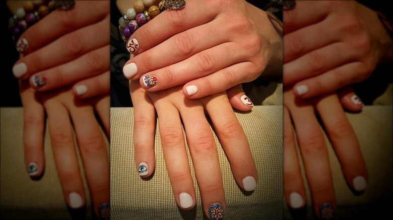 evil eye and ohm nails