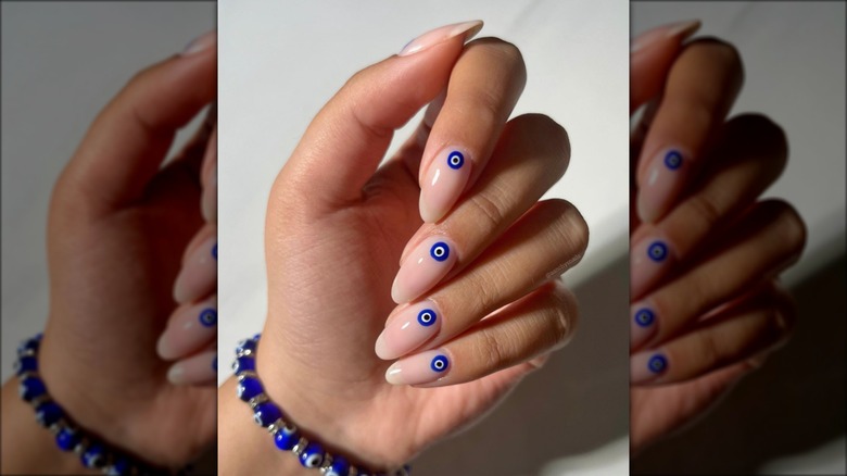 evil eye dot nails