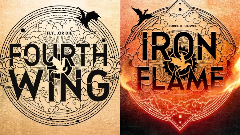 "Fourth Wing" and "Iron Flame" covers
