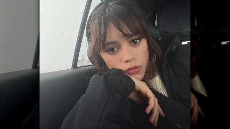 Jenna Ortega car selfie