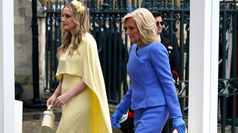 Jill and Finnegan Biden in monochromatic outfits