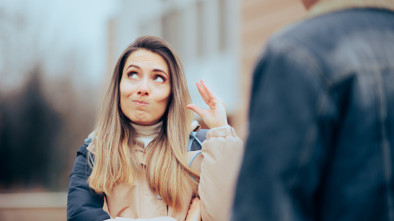 woman patronizing man