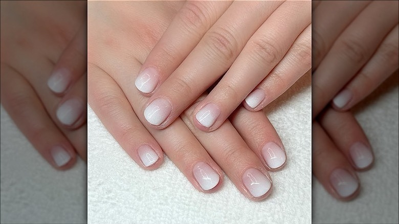 short french fade nails