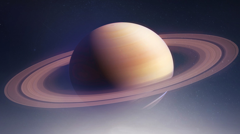 Saturn in artistic rendering