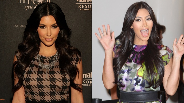 Kim Kardashian with long brown hair