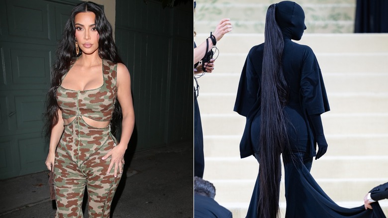 Kim Kardashian with ultra long hair
