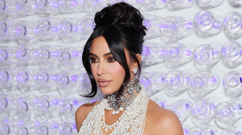 Kim Kardashian with '90s updo