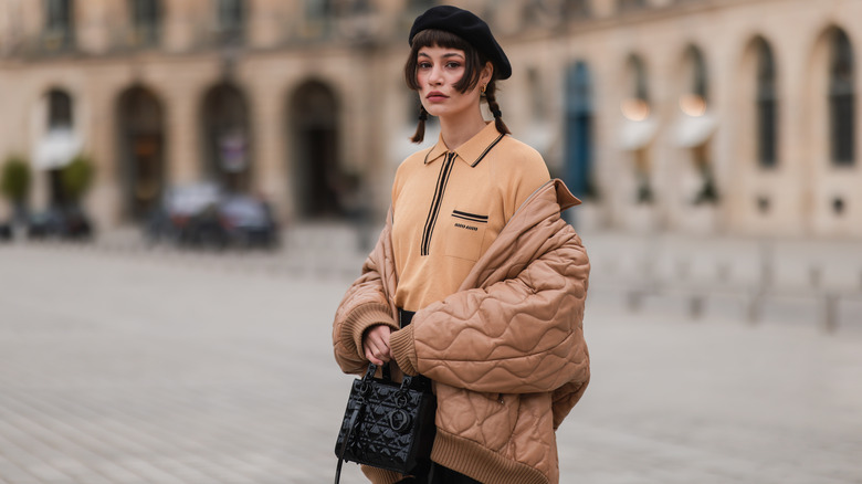 French girl wearing beret