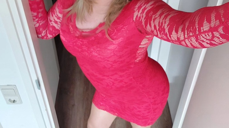 Little red lace dress