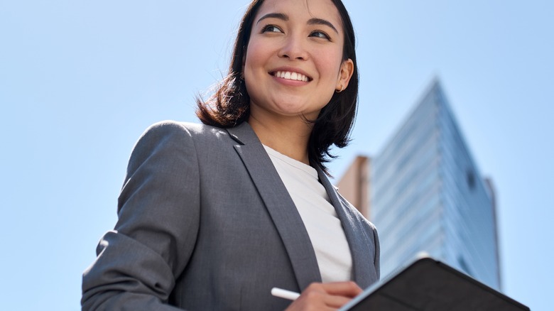 confident working woman