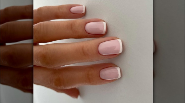 Milky French with pink base