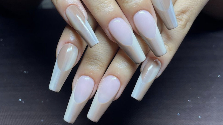 pink ombre french manicure