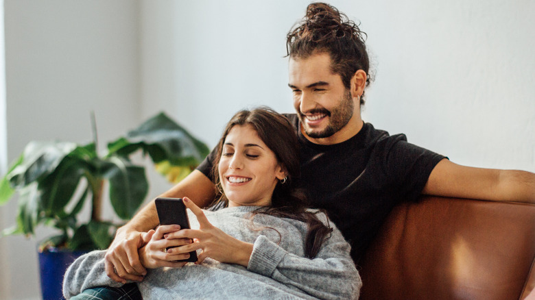 Man with beard and girlfriend