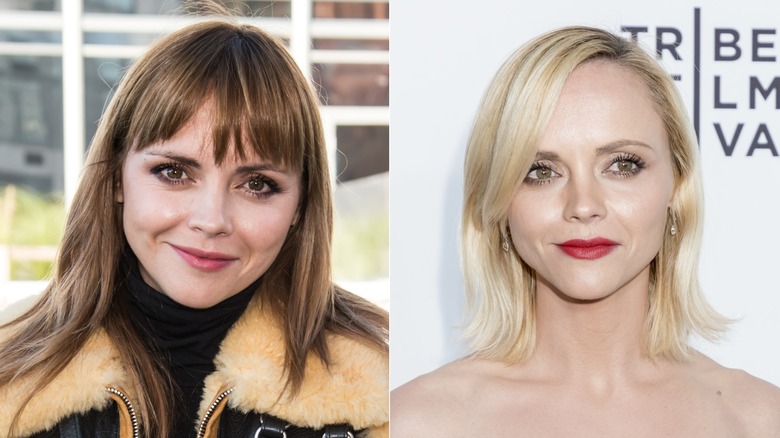 Christina Ricci brunette to blond hair