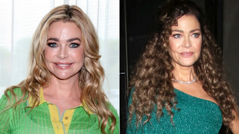 Denise Richards blond to brunette curly