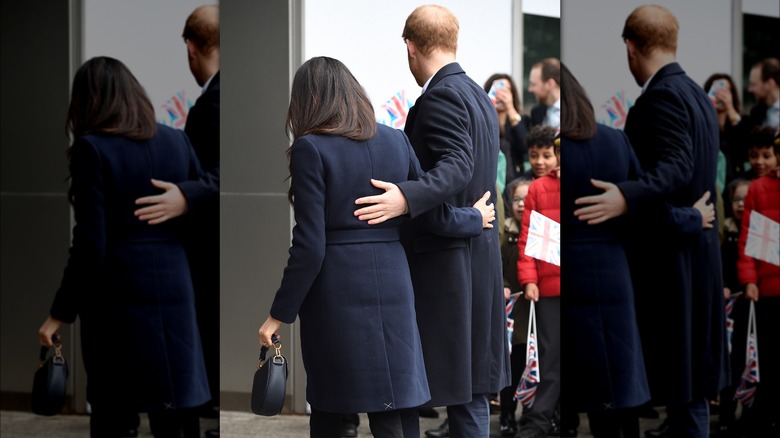 Meghan Markle navy coat