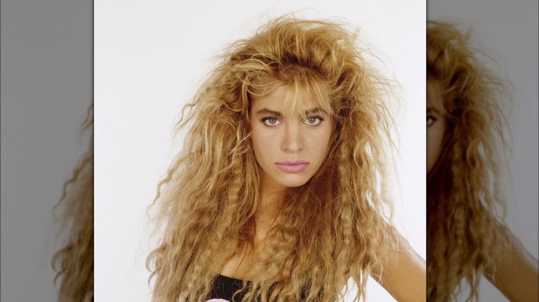 woman with crimped hair