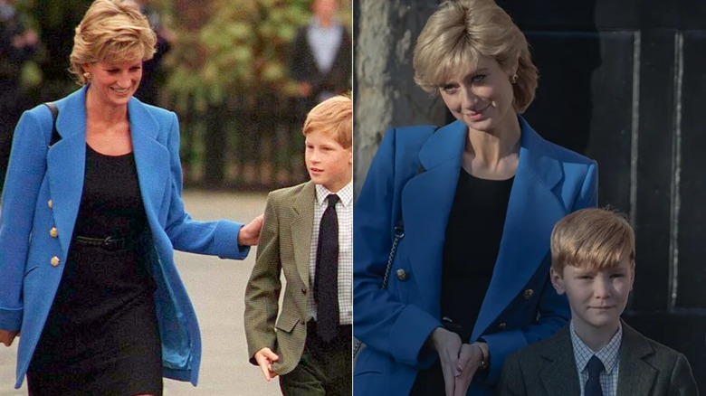 Princess Diana in black dress 