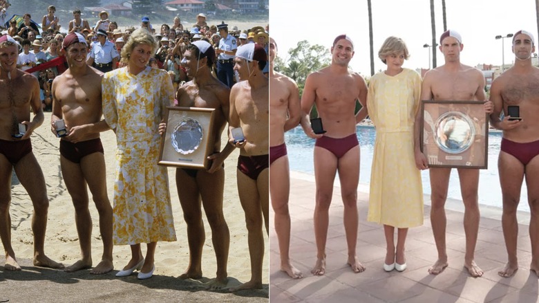 Princess Diana in yellow outfit