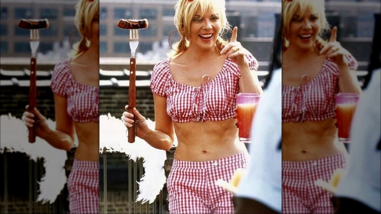 Samantha Jones in red gingham