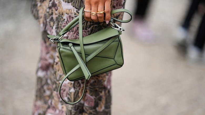 green Loewe puzzle bag