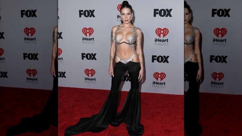 Halsey on the 2022 iHeartRadio Music Awards red carpet.