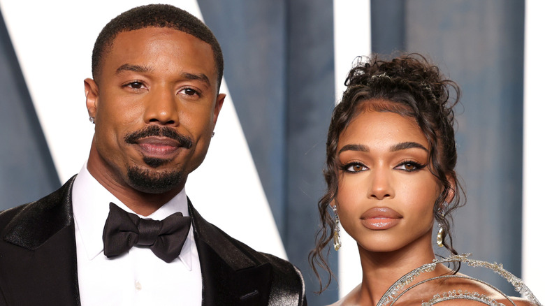 Michael B. Jordan and Lori Harvey on the red carpet.