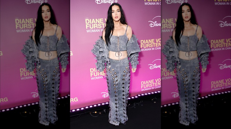 Katy Perry in acid-washed separates