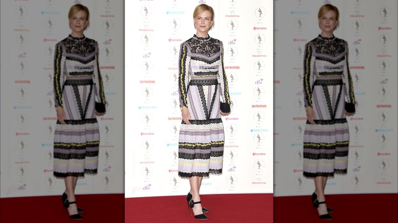 Nicole Kidman in a lace-trimmed Erdem dress