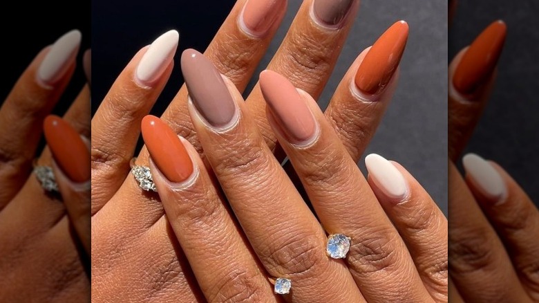 Earth toned nails