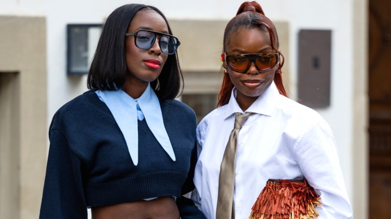 Women wearing collared shirts at Copenhagen Fashion Week