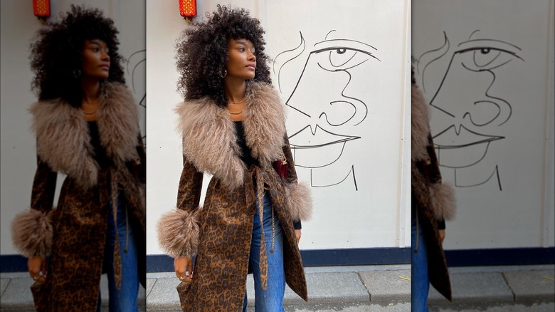 leopard print penny lane coat