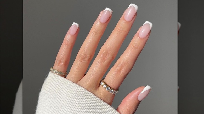 French manicure with minimal tip