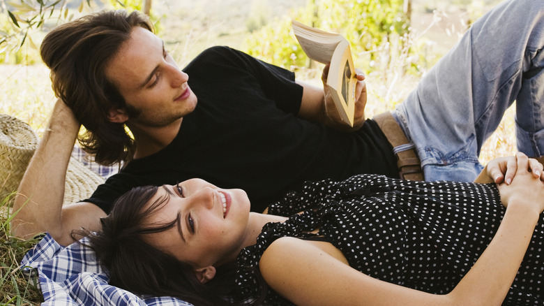 couple reading a book