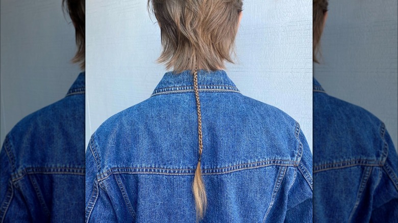 Rattail on denim jacket