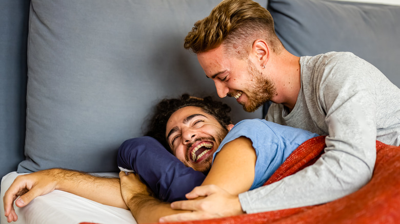 A couple in bed