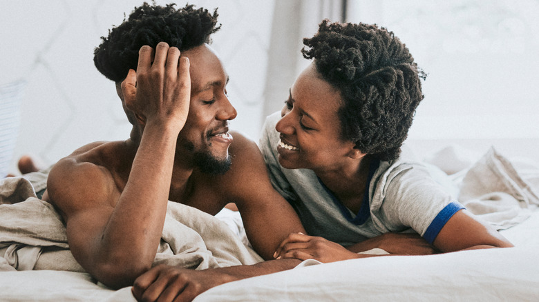 A couple in bed