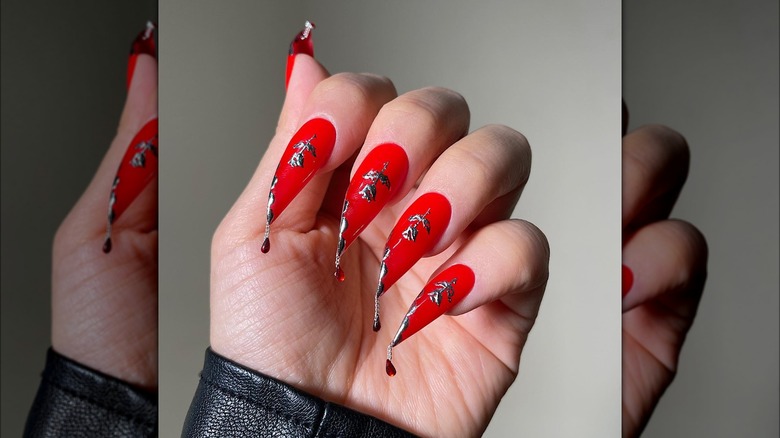 Femme fatale rose nails